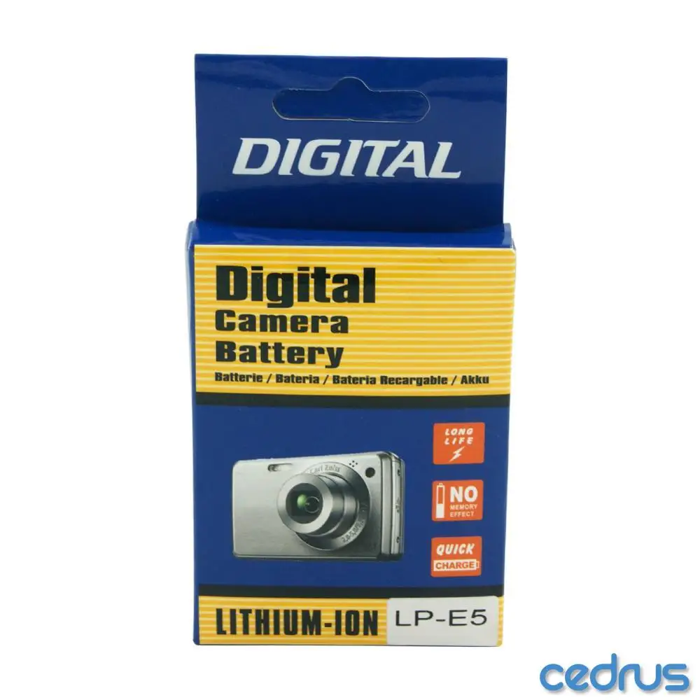 

LP-E5 LP E5 Rechargeable Camera Battery 7.4V 1800mAh Lithium for Canon Digital Camera EOS 450D 500D Rebel T1i XSi Kiss X2 X3