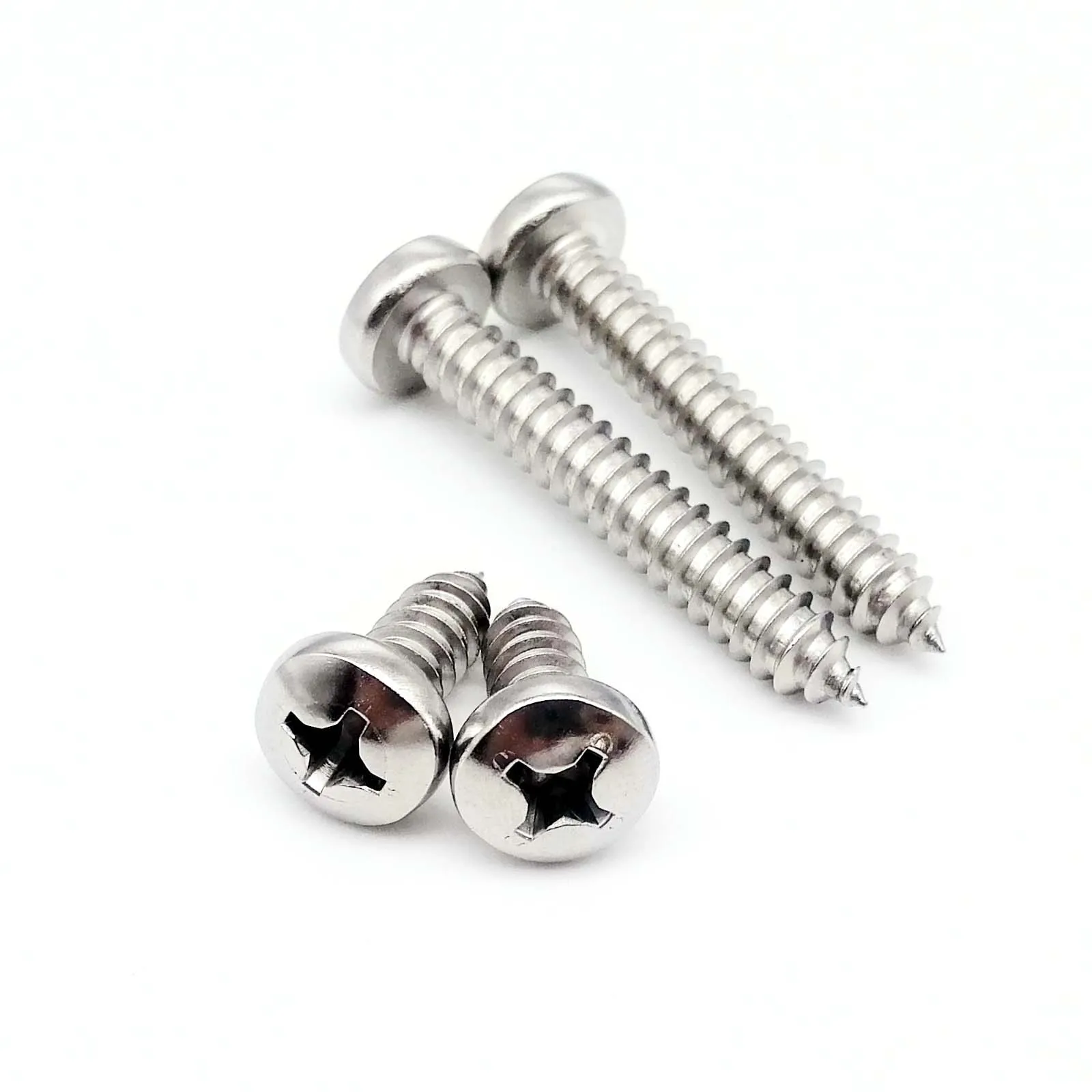 50pcs M1 M1.2 M1.4 M1.7 M2 M2.2 M2.6 M3 M3.5 M4 Micro Small 304 stainless steel Cross Phillips Pan Round Head Self tapping Screw |