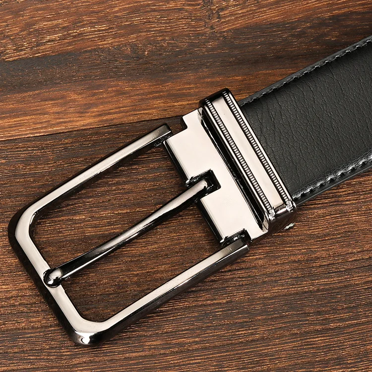 Leather belt business men's leather belt men's casual leather belt men's pin buckle leather belt
