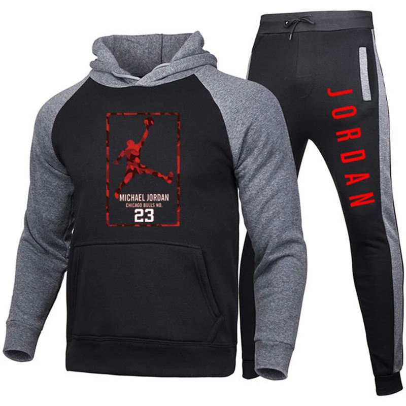 

Men's Fashion Brand Clothing Sportswear Casual Sportswear Hoodie Men's Sweatshirt Jordan Sweatshirt 23 Jacket + Pants Set