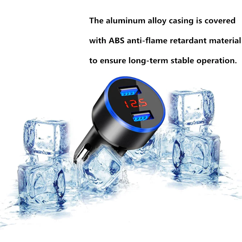 2019 зарядных порта USB для автомобиля светодиодный телефон Зарядное устройство
