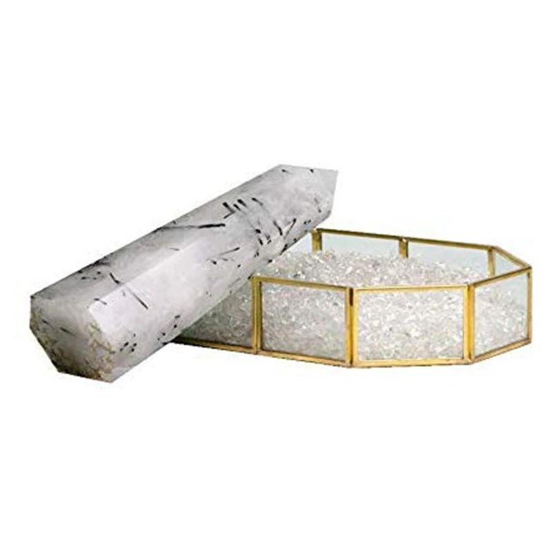 Лучшая натуральная редкая черная турмалиновая Хрустальная колонна ic Wand Point рейки