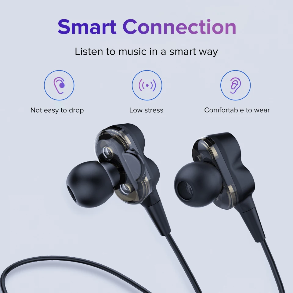 Беспроводные Bluetooth V5.0 наушники 6D шокирующие басы гарнитура с шейным ободом
