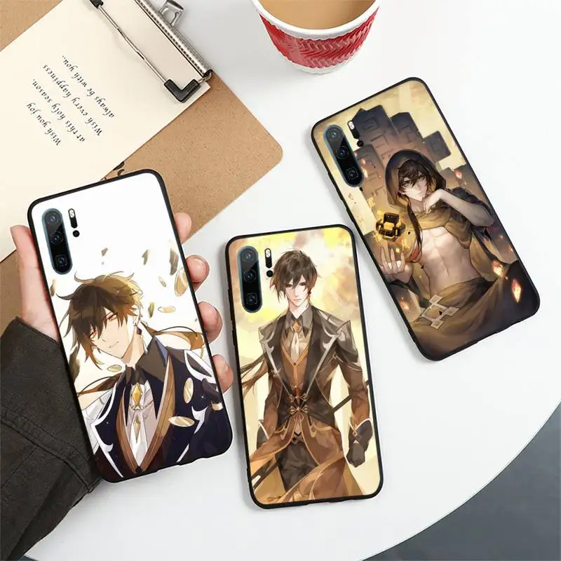 

zhongli genshin impact game Phone Case For Huawei honor Mate P 10 20 30 40 i 9 8 pro x Lite smart 2019 nova 5t