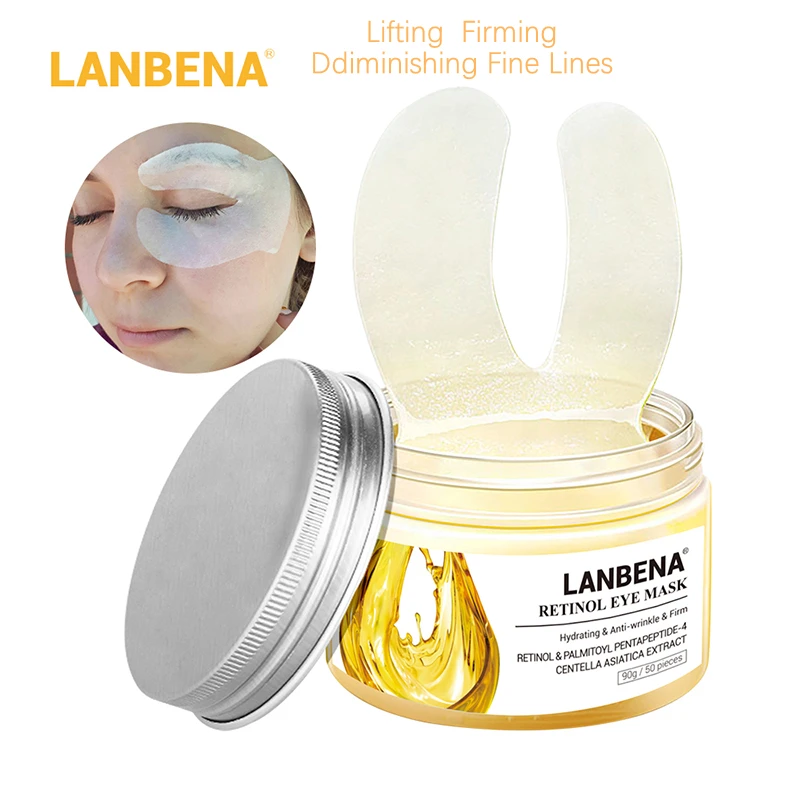 

LANBENA Retinol Eye MaskEye Patches Reduces Dark Circles Ageless Anti-Puffiness Lifting FirmingEyeSerum Korean SkinCare 50PCS