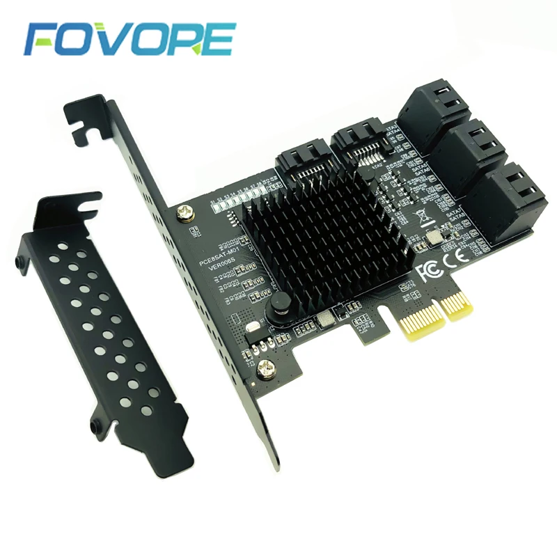 плата расширения pci express 8 портов sata