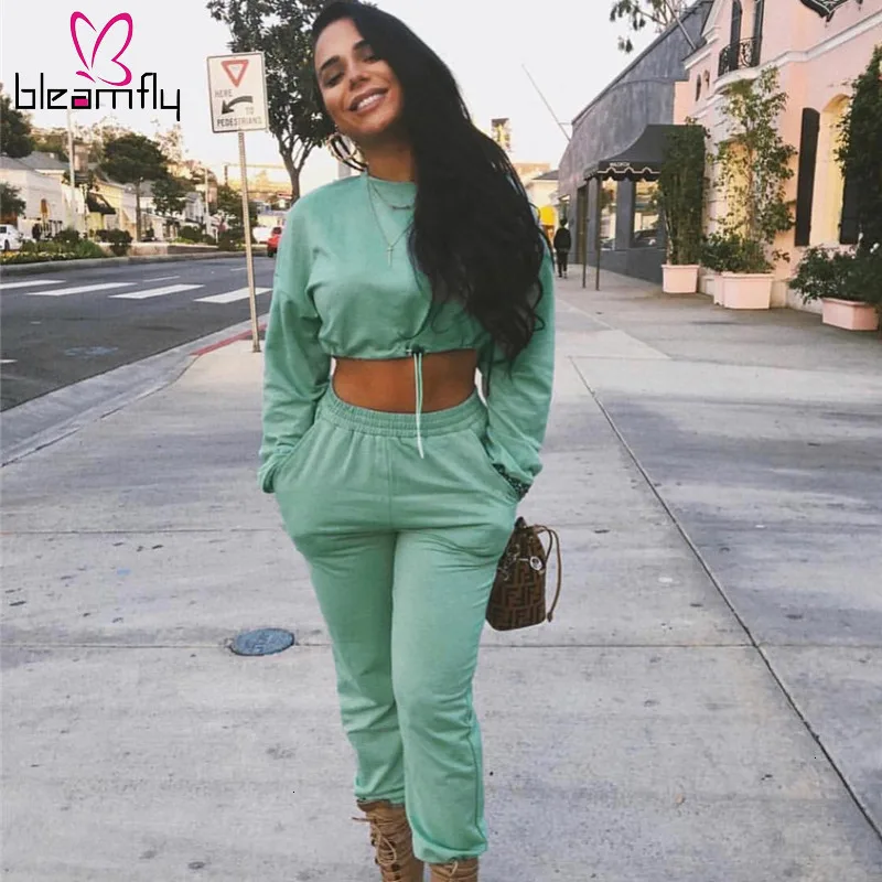 Женский спортивный костюм из 2 предметов для активного отдыха Осень зима 2019