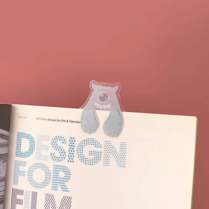 

5pcs Lovely PP Cartoon Animal Monster Bookmarks Korean Cute Mini Creative Stationery Bookmark