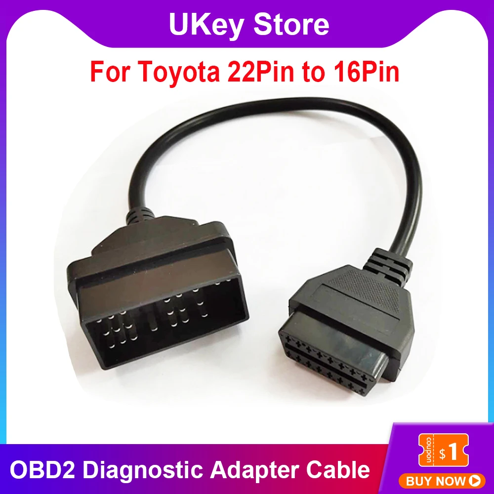 Диагностический кабель OBDII OBD2 для Toyota диагностический адаптер с 22 на 16 контактов