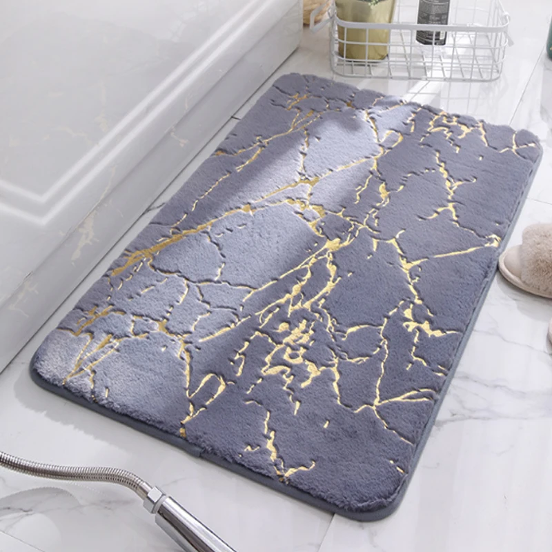 

Home Bedroom Bedside Non-slip Imitation Rabbit Fur Floor Mats Room Living Room Absorbent Floor Mats High-quality Plush Carpet