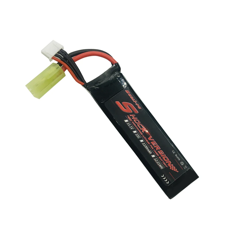 

15PCSShdck version 11.1V 1100mAh Lipo Battery Tamiya for Water Gun Mini Airsoft BB Air Pistol Electric Toys Guns Parts batte