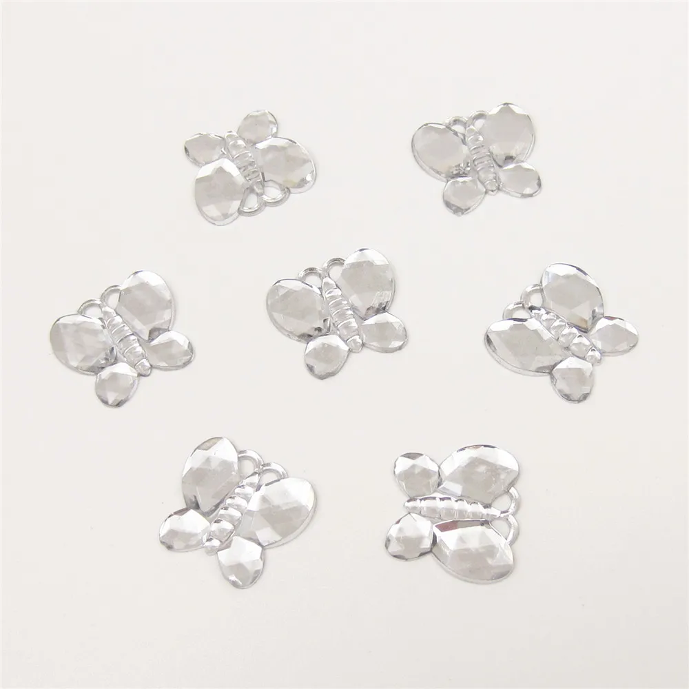 Разноцветные стразы в форме бабочки украшение для детского душа акриловые