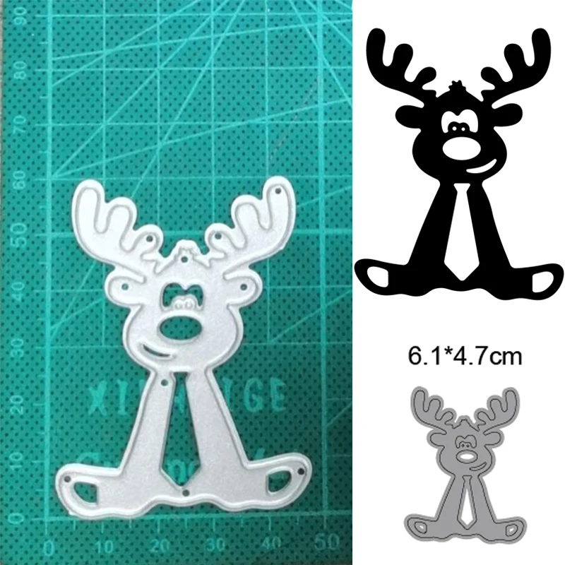 

Deer Chrismats 2022 New Metal Cutting dies Scrapbook Template DIY Photo Album Card Decoration Embossing Folder Mold