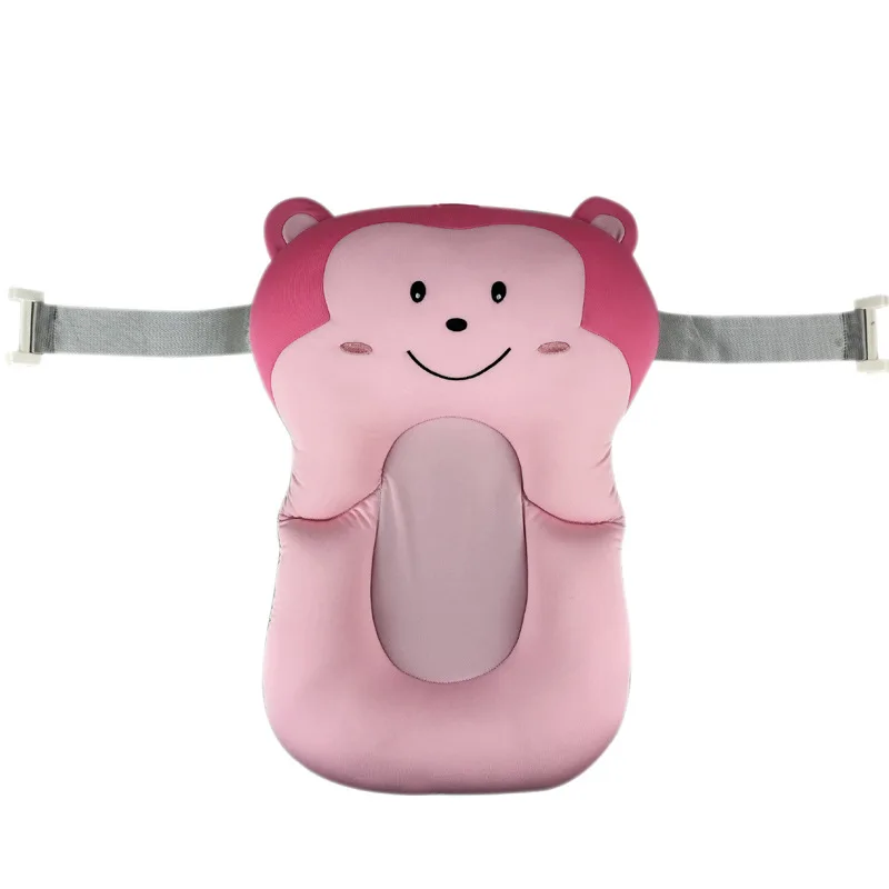 

Baby Safety Bath Net Soft Skin-friendly Fabric ShowerBaby Monkey Bath Mat Baby Mesh Bag Antiskid Neonatal Bath Bed Floating Bath