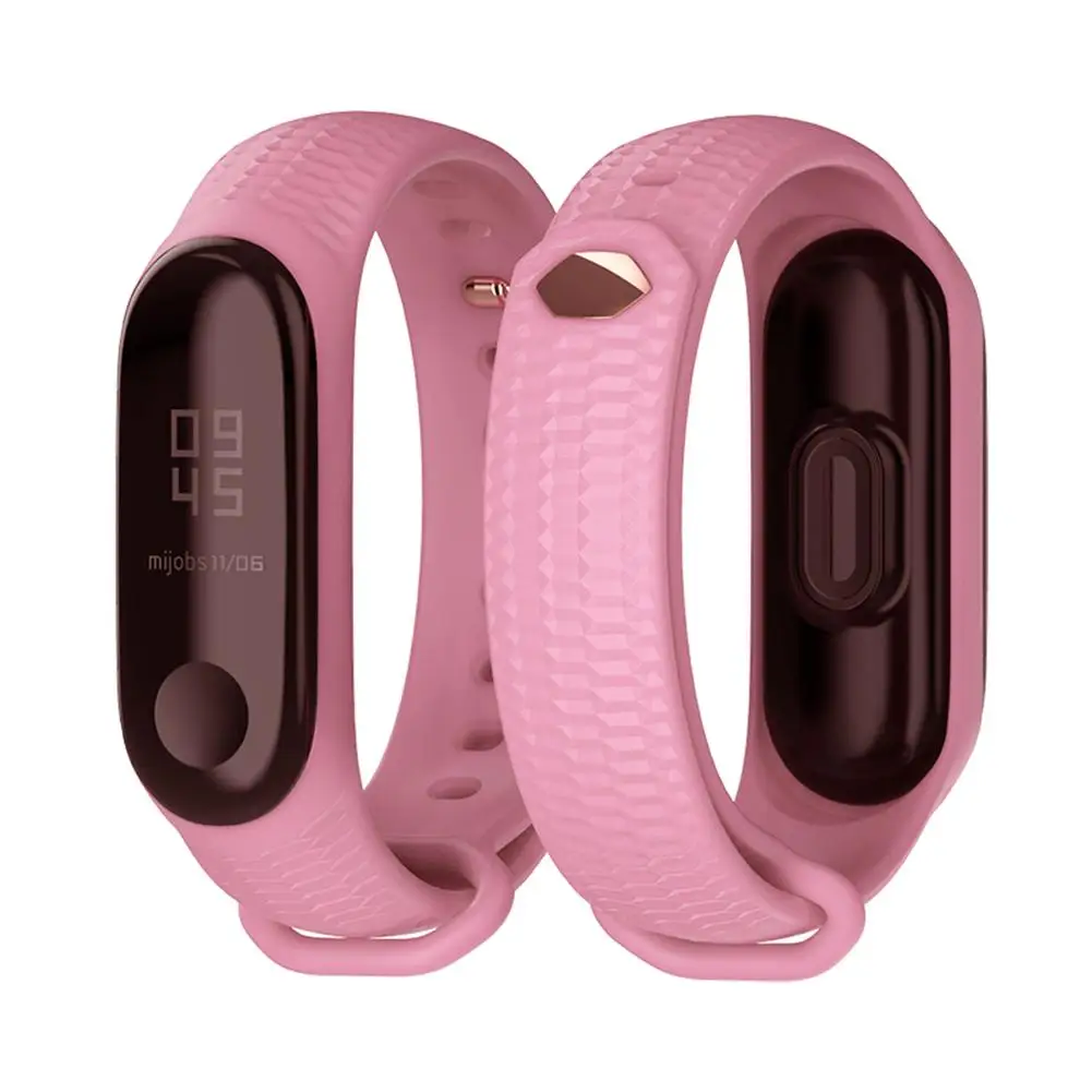 Силиконовый ремешок сменный Браслет дышащий спортивный Mi Band для Mi Band 3 4 Смарт Браслет часы ремешок аксессуары
