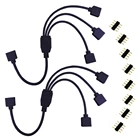 Удлинительный кабель ARGB, 5 В, 3 контакта, 12 В, 4 контакта, RGB адаптер 30 см от 1 до 1, 2, 3, 4, сплиттер для светодиодной ленты MSI A SUS ASRock AURA