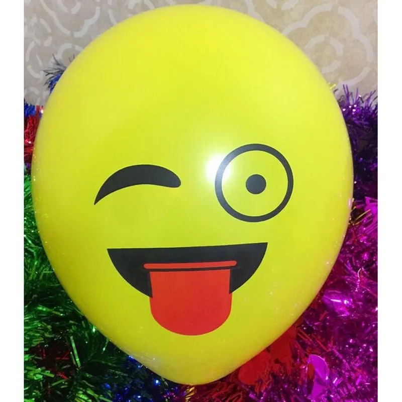 

10pcs/12inch Yellow Smiley Latex Balloon Air Inflatable Wedding Decoration Birthday Balloon Christmas Party Supplies