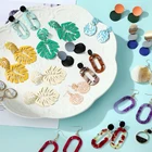 Серьги женские, большие винтажные геометрические золотого цвета, 2020