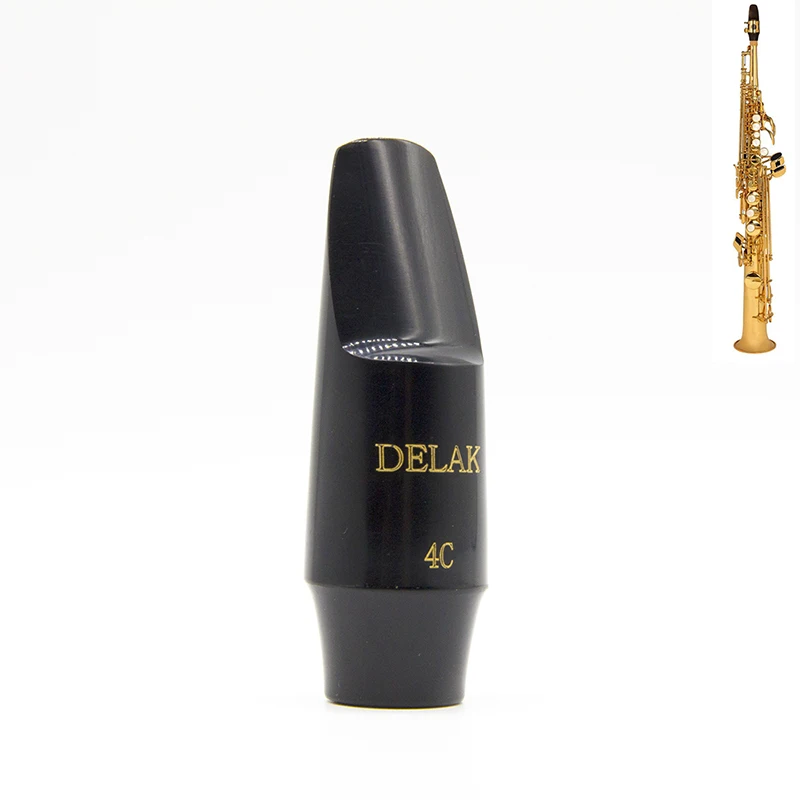 Soprano Mouthpiece 1 шт. французский стиль 4C бакелитовый саксофон мундштук для саксофона мундштук для альт тенор сопрано саксофон популярный Джаз Музыкальный стиль - Цвет: Soprano Mouthpiece