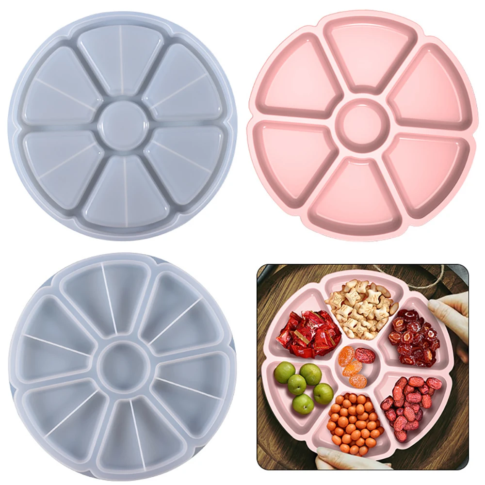 

1Pcs Creative Big Tray Silicone Mold Petal Storage Plate Resin Casting Molds DIY Fruit Nut Plate Storage Home Decoration Supply