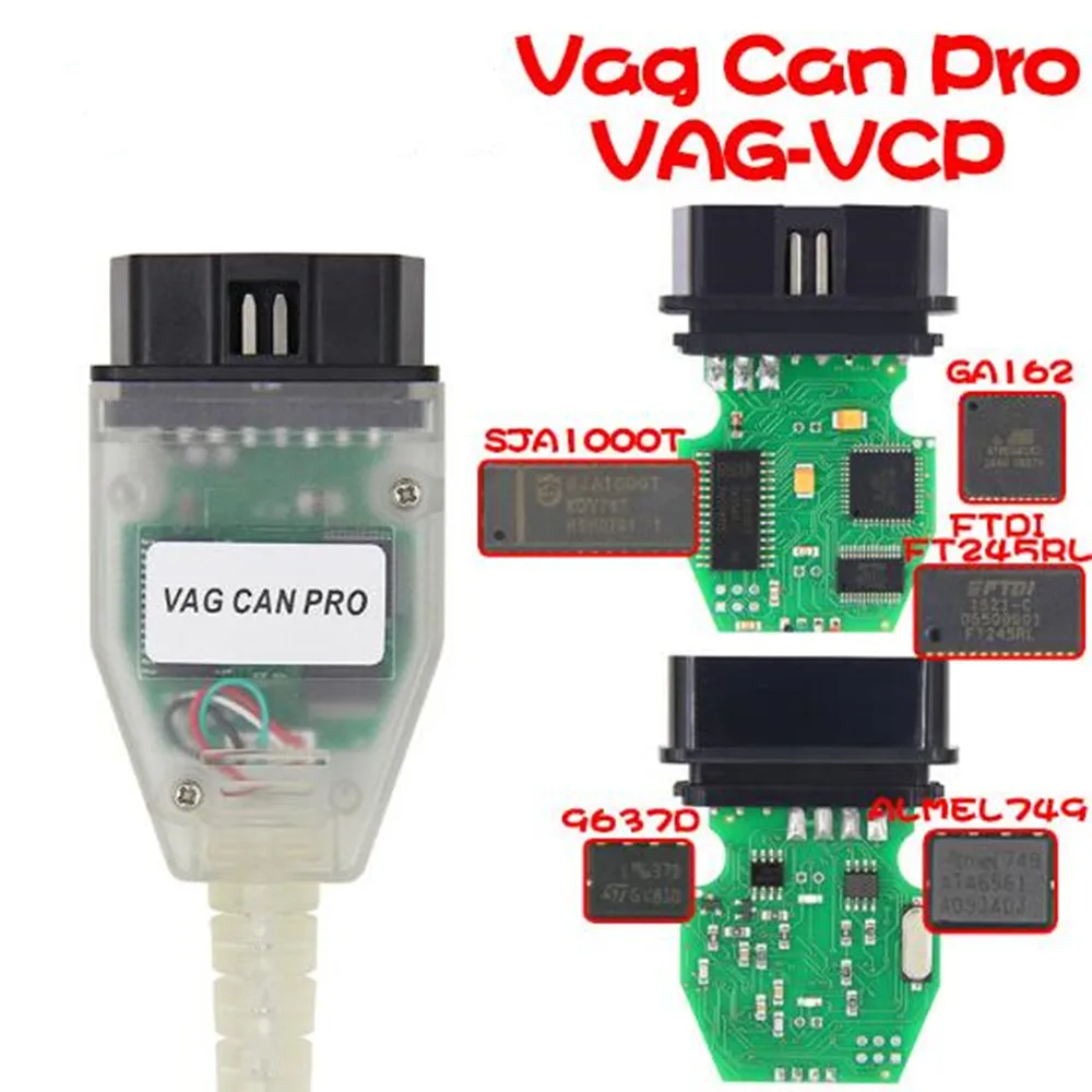 VAG CAN PRO V5.5.1 с чипом FTDI FT245RL VCP OBD2 Диагностический интерфейс USB кабель поддержкой Can