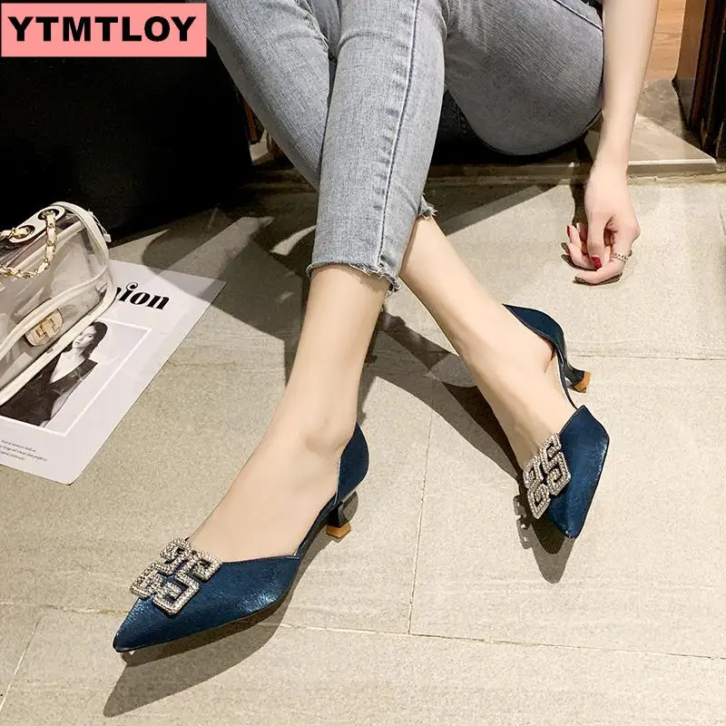 Женская обувь с острым носком замшевые тонкие туфли на шпильке закрытым женская