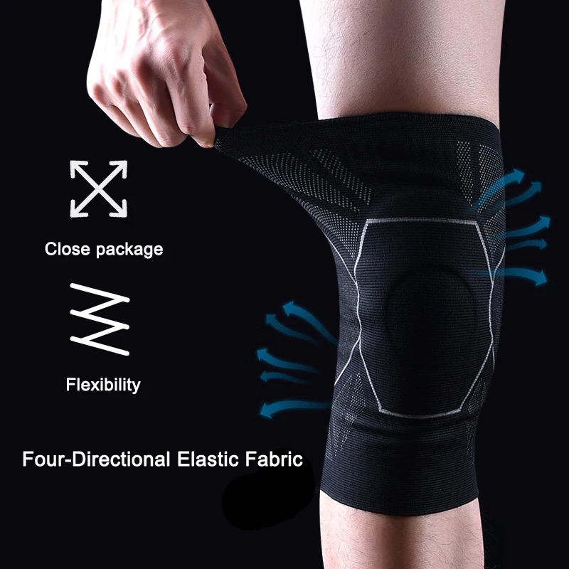 

2019 droppshiping Men Women Sports Knee Brace Support Pad Breathable Compression Pad for Basketball Volleyball Pain Relief M2