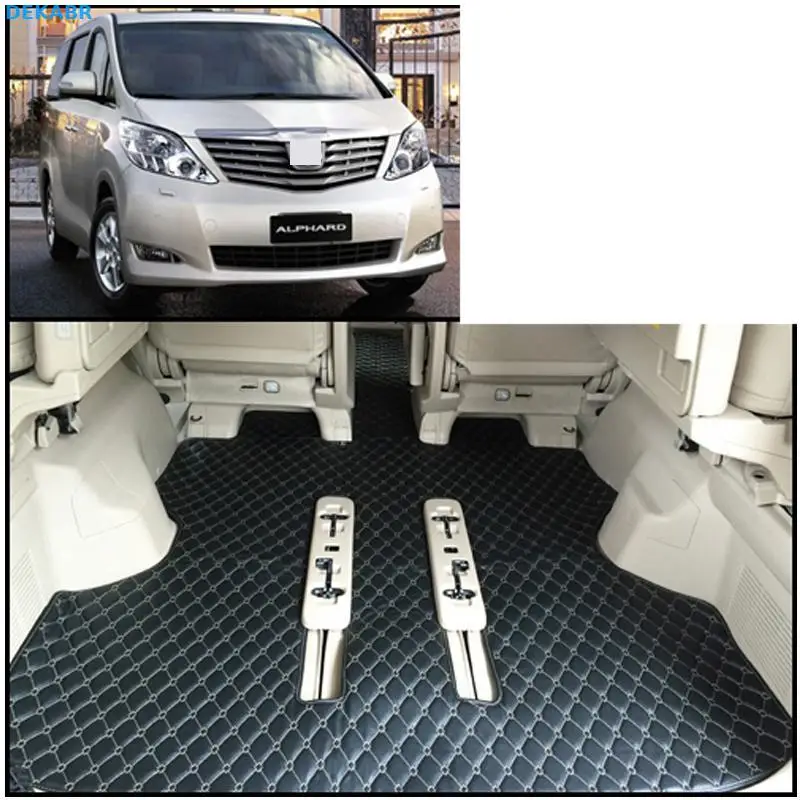 Высокое Кач. Кожаные автомобильные коврики для toyota alphard Vellfire 2013 2012 2011 2010