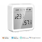Tuya Wifi + Bluetooth датчик температуры и влажности с будильником умный монитор в реальном времени Автоматизация работы с Alexa Google Home