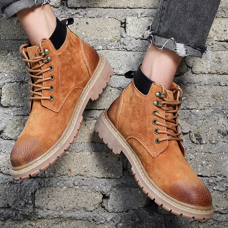 Мужские ботинки со шнуровкой уличная водонепроницаемая обувь для гор