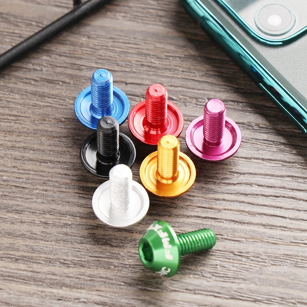 2Pcs Colorful Aluminum Alloy Bicycle Water Bottle Cage Holder Screw Bolts Durable Bike Accessory M5 * 12mm Stainless Steel - купить по