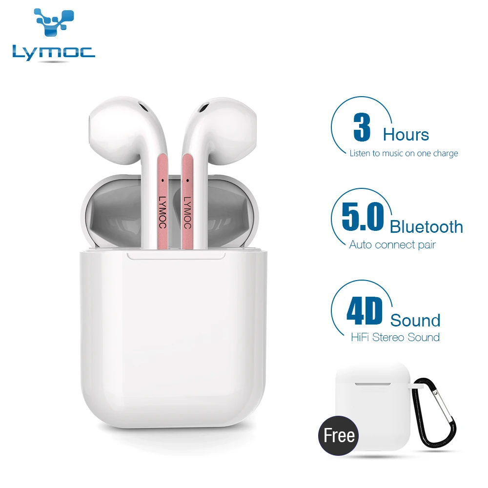 Bluetooth наушники 5 0 TWS беспроводные Авто парные стерео спортивные 3D звук микро