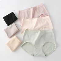 3pcslot cotton panties women comfortable underwears sexy middle waisted underpants female lingerie graphene ladies briefs