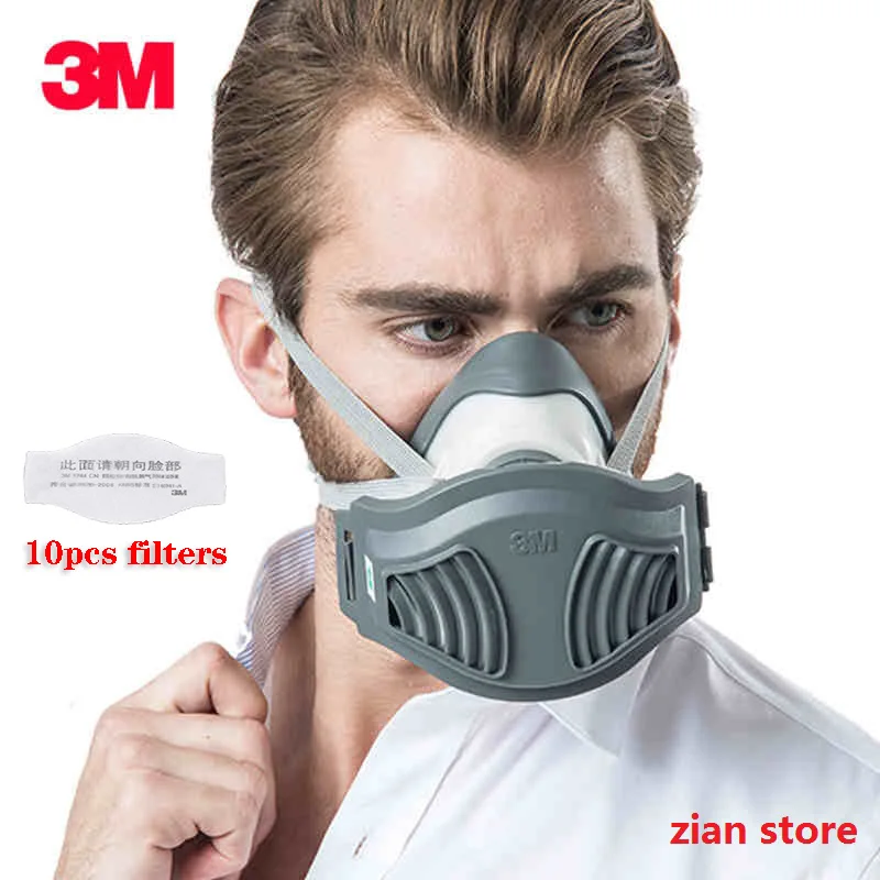 3M 1711 Пылезащитная маска с 1701/1705 фильтрами Anti-PM2.5 промышленного строительства пыльца дымка яд семья профессиональный сайт маска набор