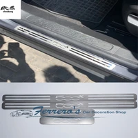 for 2014 2017 fiat 500x 334 four doors 4pcslot car styling sticker stainless steel scuff plate door sill cover decorative cover