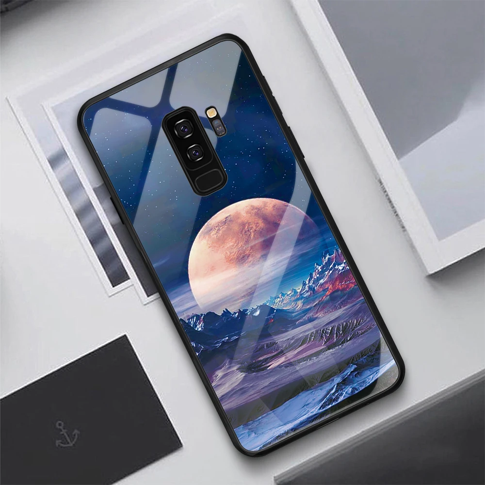 Чехол для телефона из закаленного стекла для Samaung Galaxy S9 S8 Plus Note 8 чехол с узором для Samaung S9 S8 Plus Note 8 чехлы из ТПУ с мягкими краями - Цвет: 14