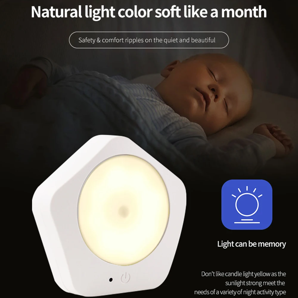 

Night Lamp Induction light Super Smart Sensor Adjustable Color Atmosphere Light For Bedroom Toilet Stairs Kitchen Hallway