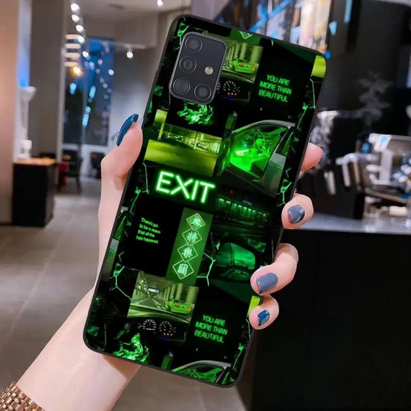 Токийский дрифт неоновый автомобильный коллаж чехол для телефона Samsung Galaxy S21 Plus