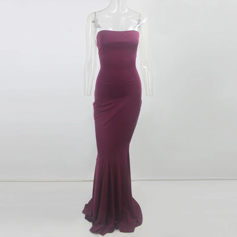 Женское Клубное платье без бретелек Fuedage вечернее с открытой спиной Элегантное