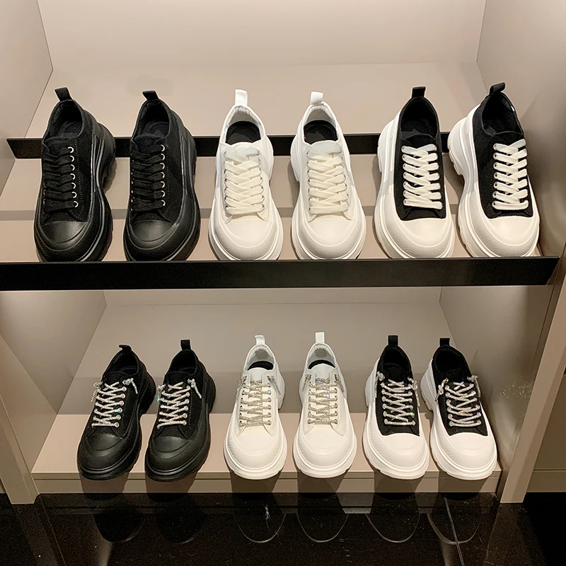 

Женские дизайнерские туфли на платформе, брендовые Роскошные модные кроссовки для девушек, повседневная обувь, увеличивающая рост