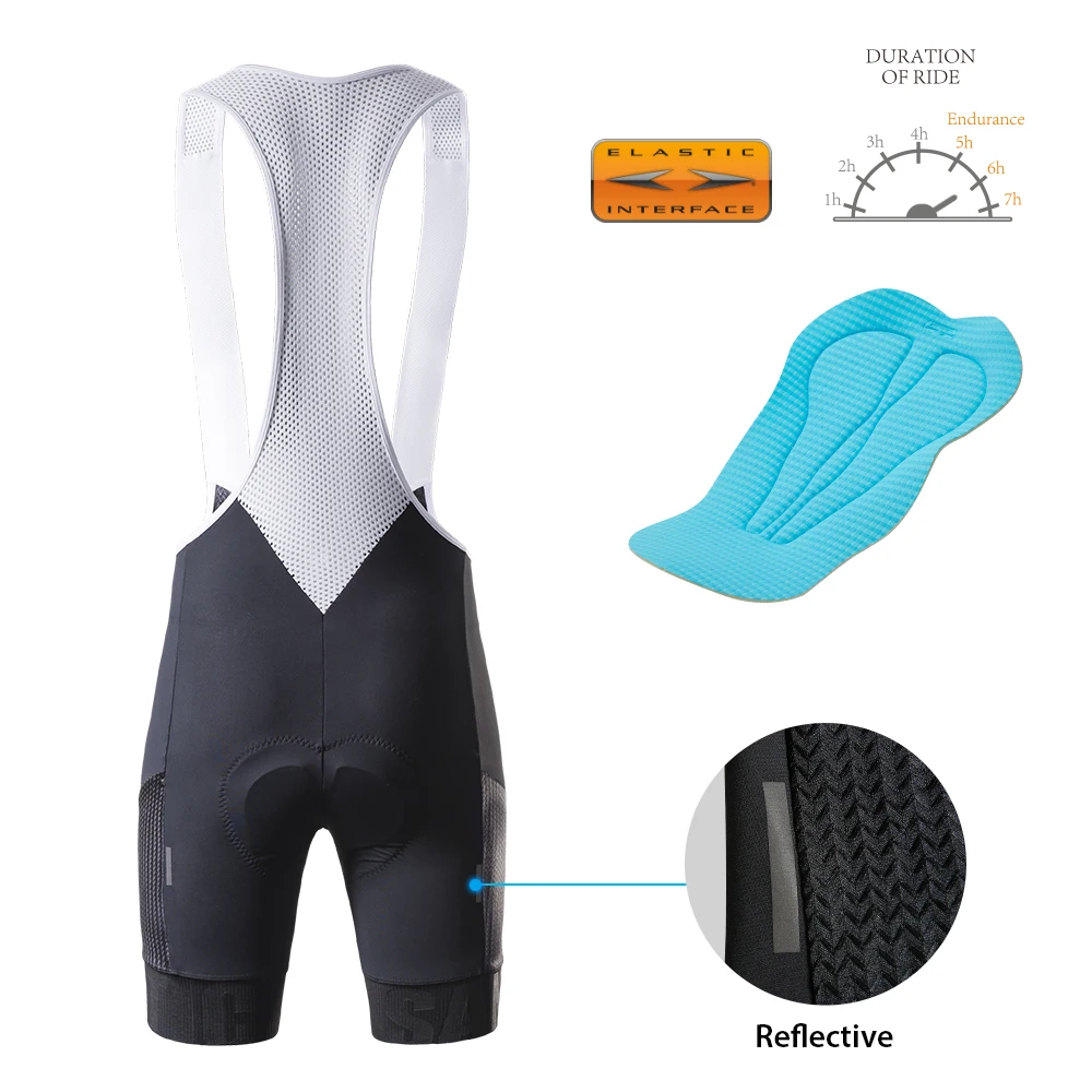 Santic Man Cycling BiB Shorts Breathable Padded Bicycle High elastic Professional competition version Asian M9C05109 | Спорт и