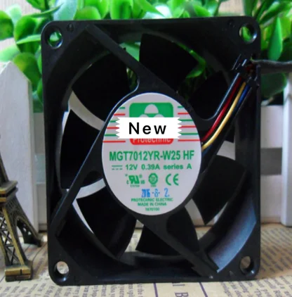 

For Emacro For MAGIC MGT7012YR-W25 HF DC 12V 0.39A 4-wire 70x70x25mm Server Cooling Fan