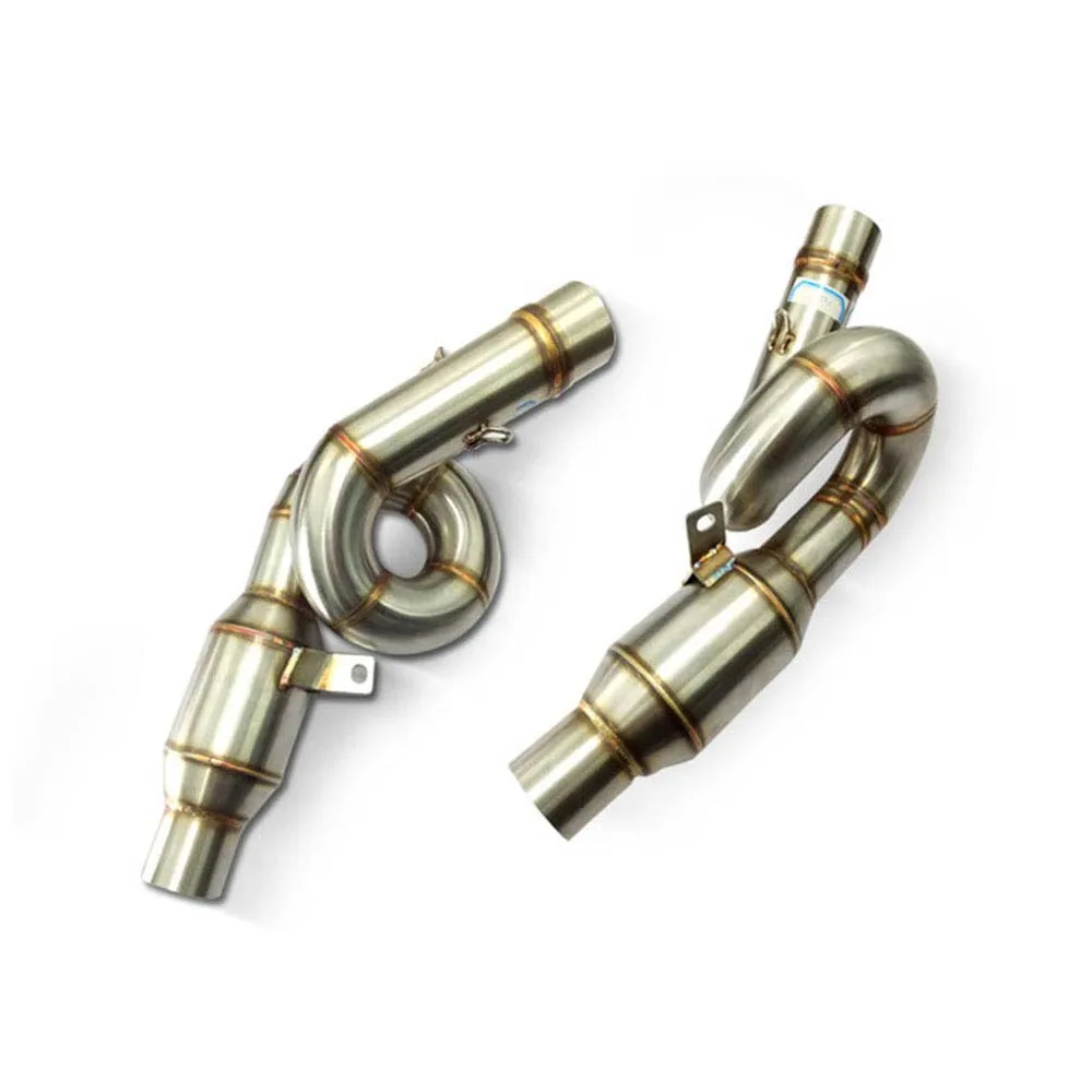 

Motorcycle Modified Stainless Steel Roundabout Exhaust Pipe Middle Mid Pipe Muffler For Kawasaki Z800 2012-2016 Slip-On