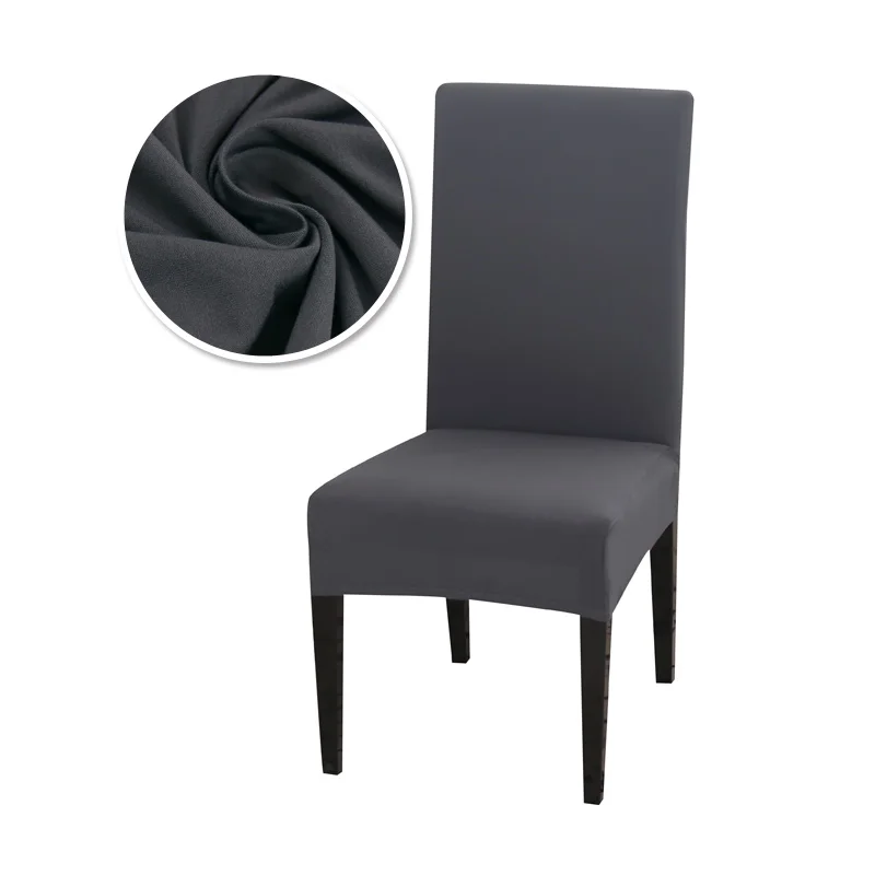 

Chair Cover Spandex Elastic Chair Slipcover Plain Dining Case Stretch Chair Cover for Wedding Hotel Banqu 1/2/4/6/8 Pcs