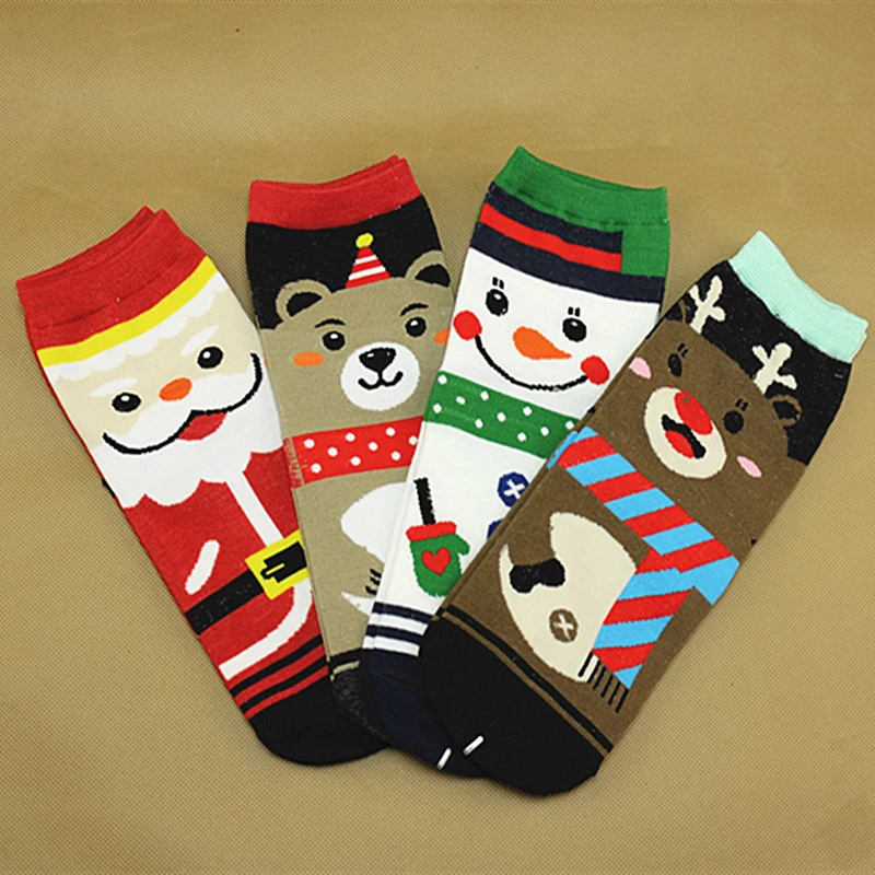 1 пара рождественских женских зимних теплых носков рождественские повседневные