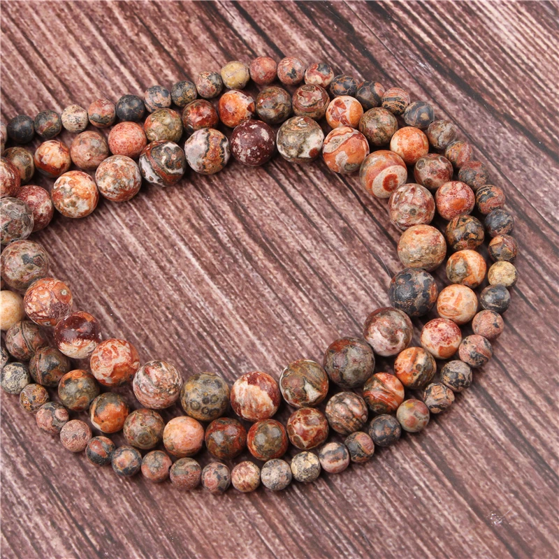 

Natural Leopard Skin Stone Beads Round Beads Loose Beads For Making Jewelry DIY Bracelet Necklace 4/6/8/10/12 / MM