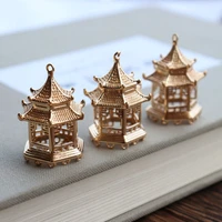 cast copper gilded color preserving three dimensional pavilion pavilion accessories are used for diy necklaces earrings acces