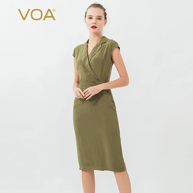 Женское офисное платье-карандаш VOA однотонное платье фиолетового размера плюс с