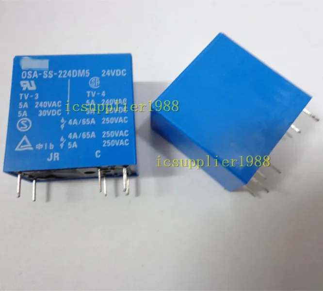 OSA-SS-224DM5 rel&eacute; de 24VDC, dos juegos de 24V normalmente abiertos, 5A, DIP-6, 0SA-SS-224DM5, nuevo y ORIGINAL, sin usar-0