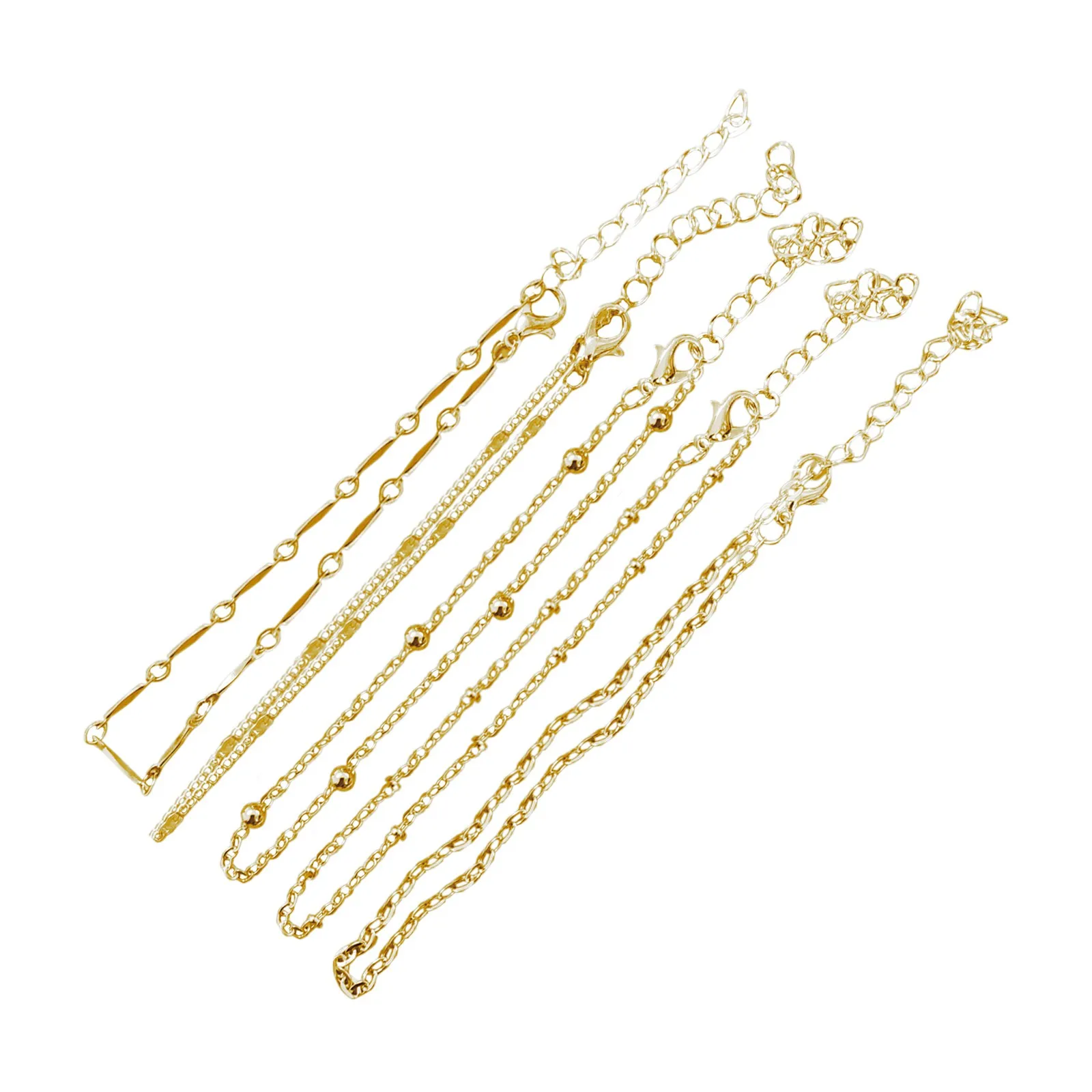 Women's 5pcs Ankle Bracelet Beach Adjustable Chain Anklet Foot Jewelry Summer Anklets On Five-layer Fashion Ank | Украшения и